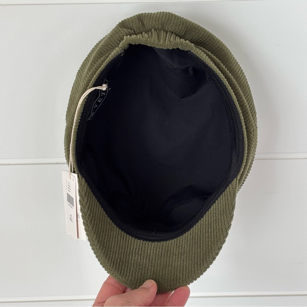 Anthropologie Wyeth Farrah Corduroy Newsboy Cap Olive Green NWT - Picture 10 of 13